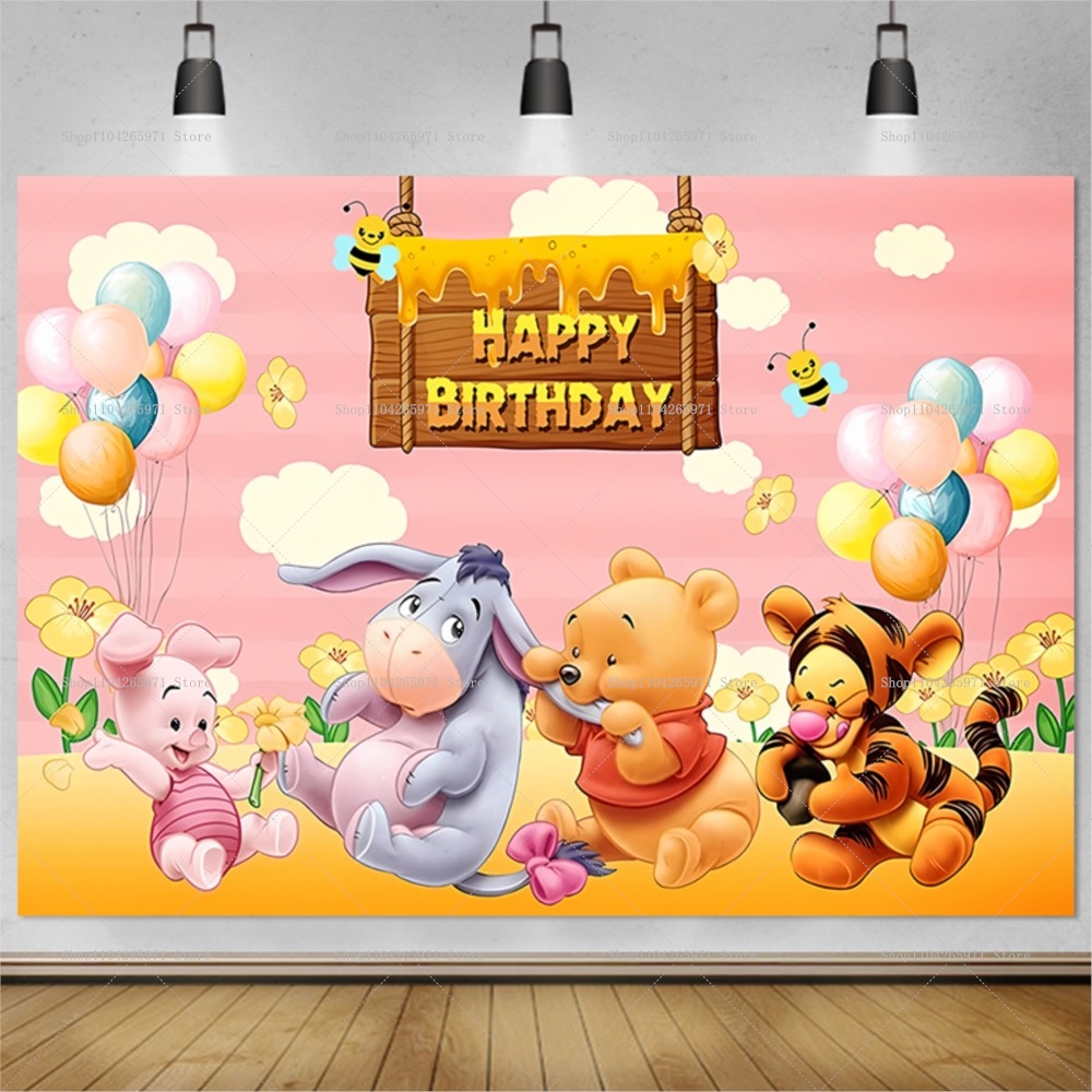 Car Accessories Banner - Disney Winnie the Pooh Backdrops Children