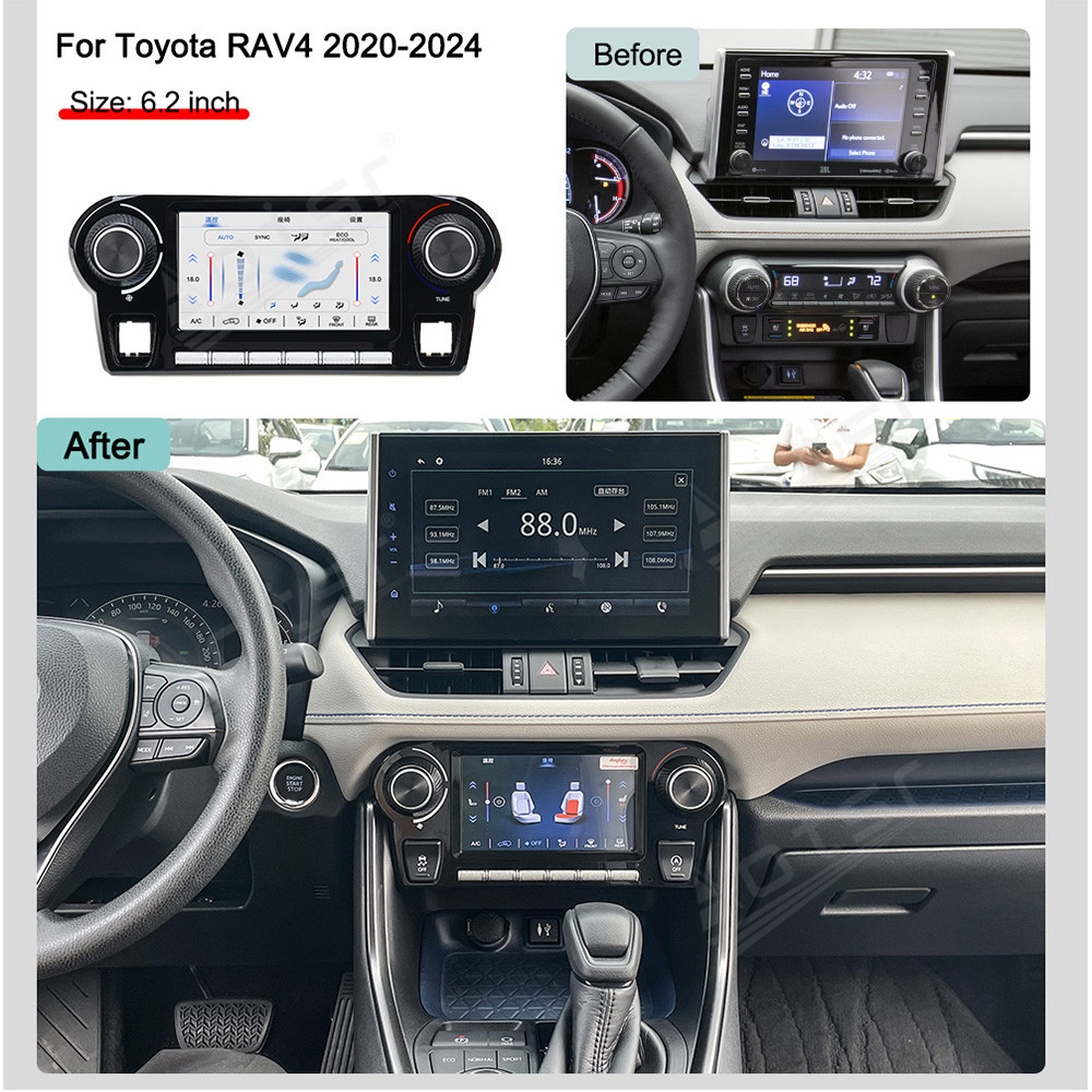 Car Accessories Essentials - Touch & Button Dual Control AC