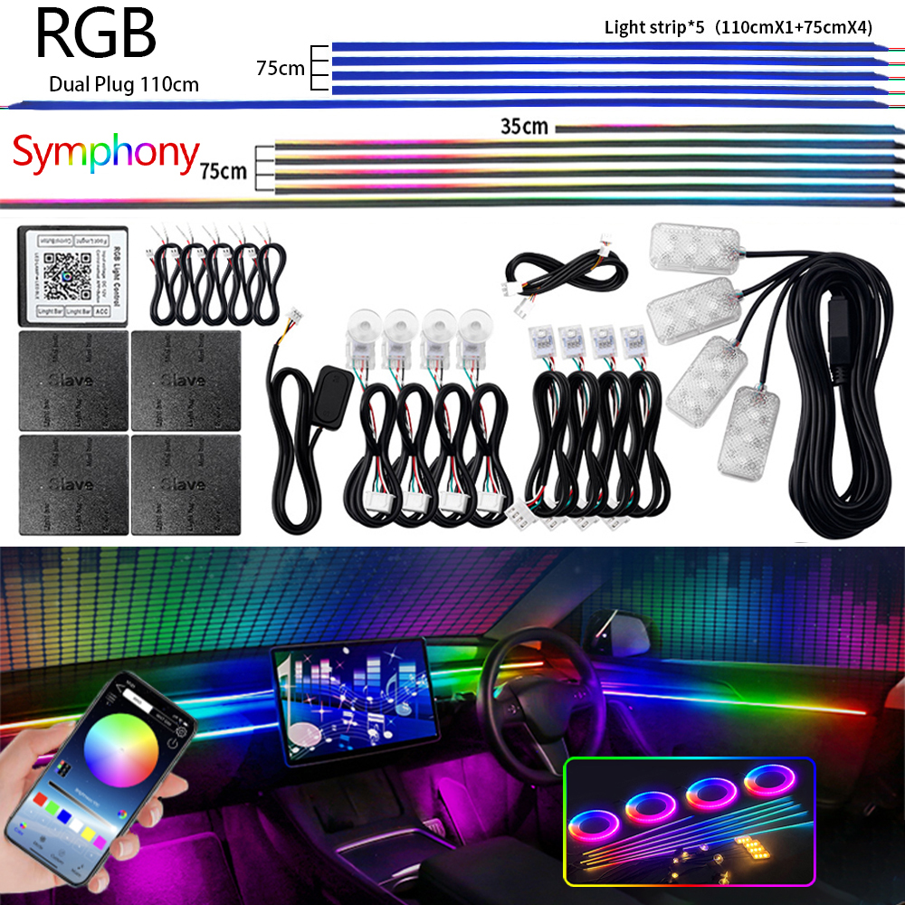 Car Accessories For Inside - Universal Led Car Ambient Light RGB