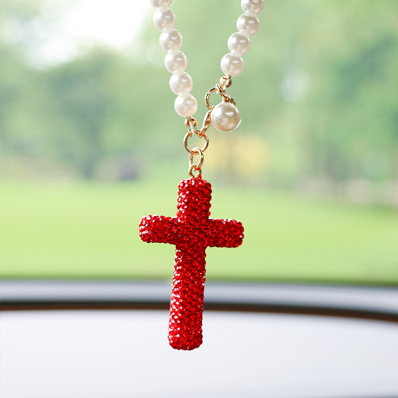 Creative diamond studded cross - đánh giá và giá Car Accessories Evil Eye