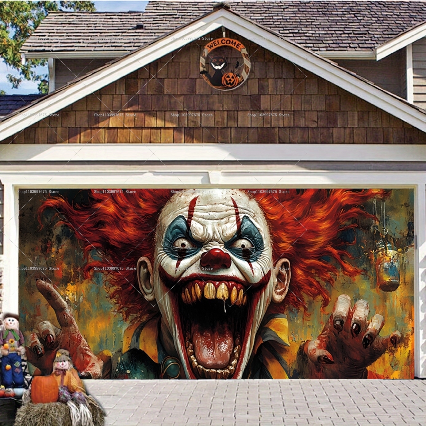 2D Halloween Horrible Clown Ga - đánh giá và giá Car Accessories Banner