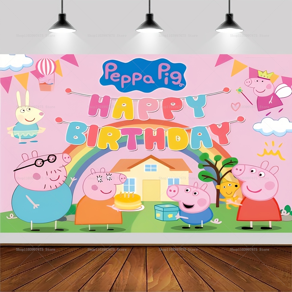 Custom Name Cartoon Peppa Pig  - đánh giá và giá Car Accessories Banner