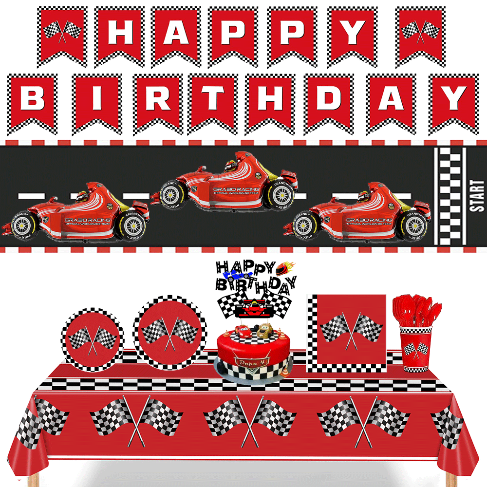 Red Racing Car Checkered Table - đánh giá và giá Car Accessories Banner