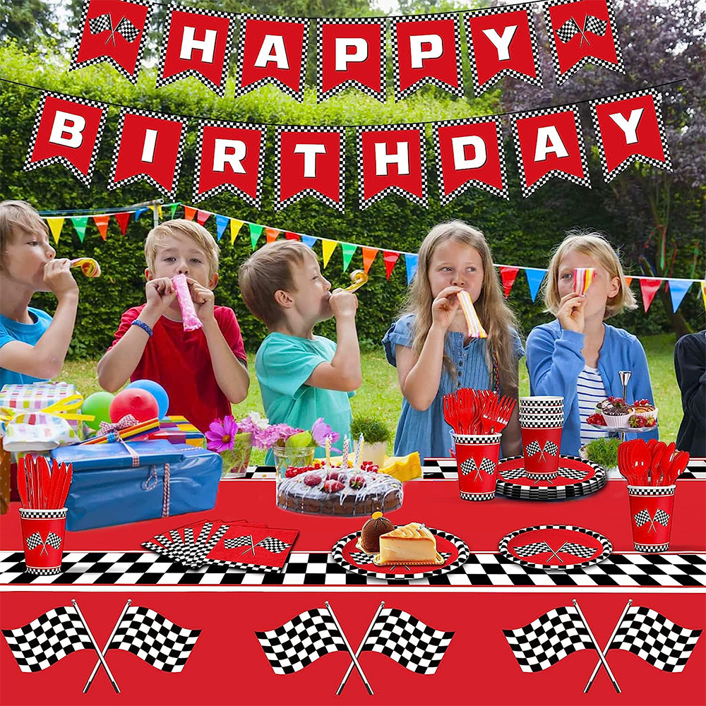 Red Racing Car Checkered Table - đánh giá và giá Car Accessories Banner