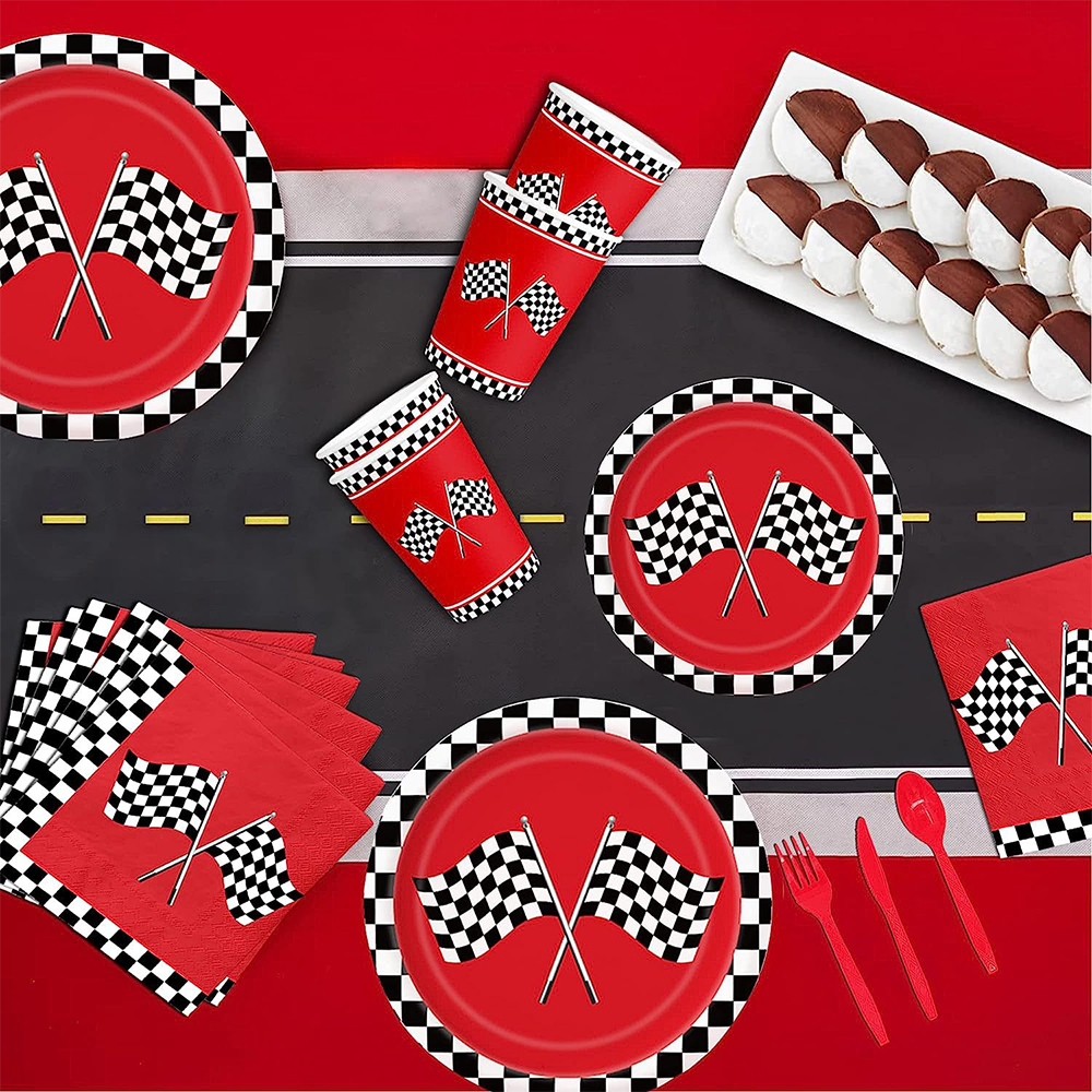 Red Racing Car Checkered Table - đánh giá và giá Car Accessories Banner