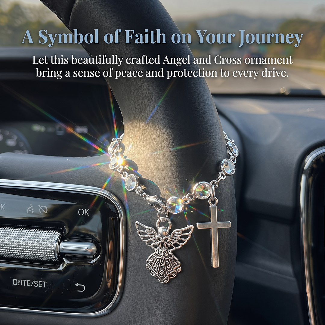 Sparkling Crystal Angel Cross  - đánh giá và giá Car Accessories Evil Eye