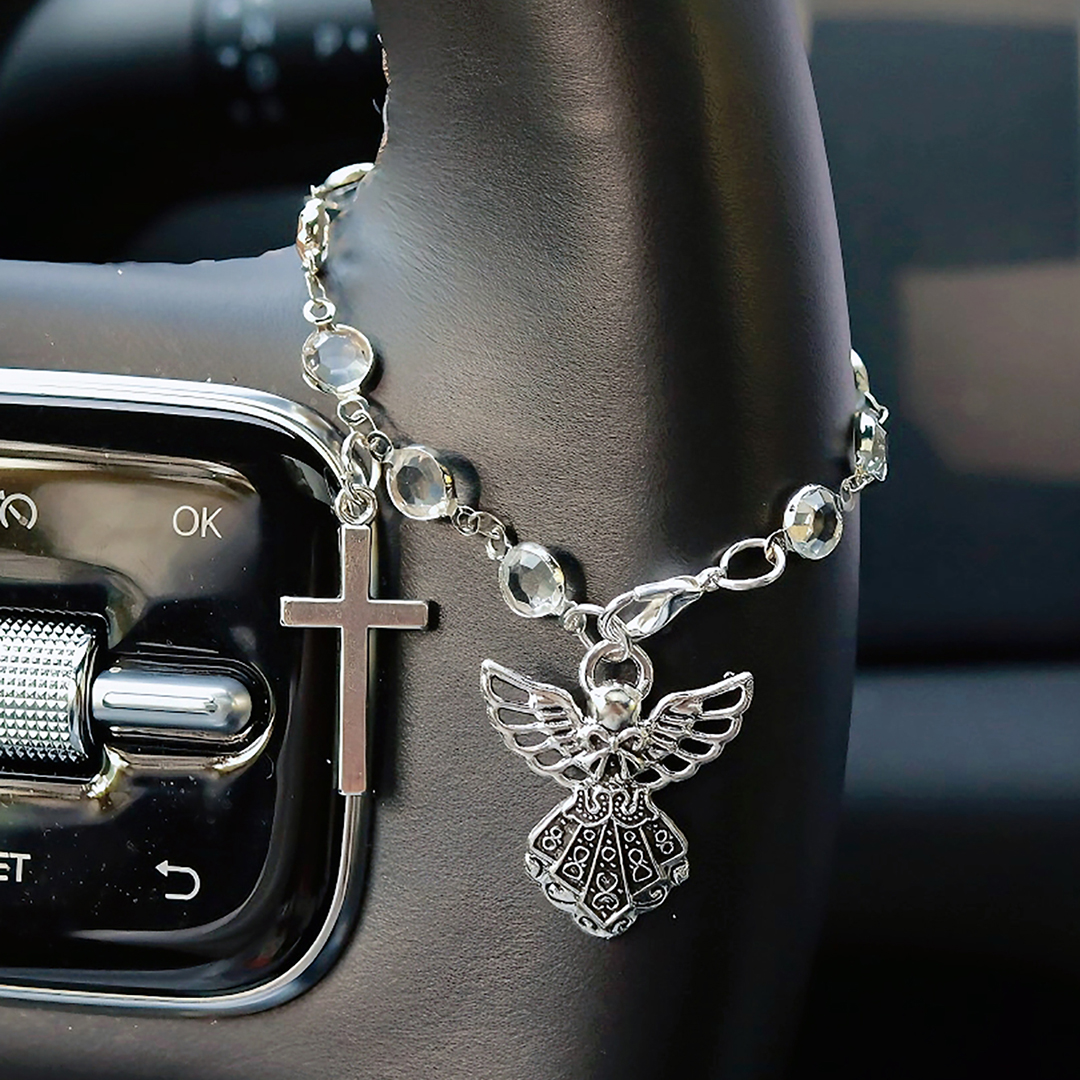 Sparkling Crystal Angel Cross  - đánh giá và giá Car Accessories Evil Eye