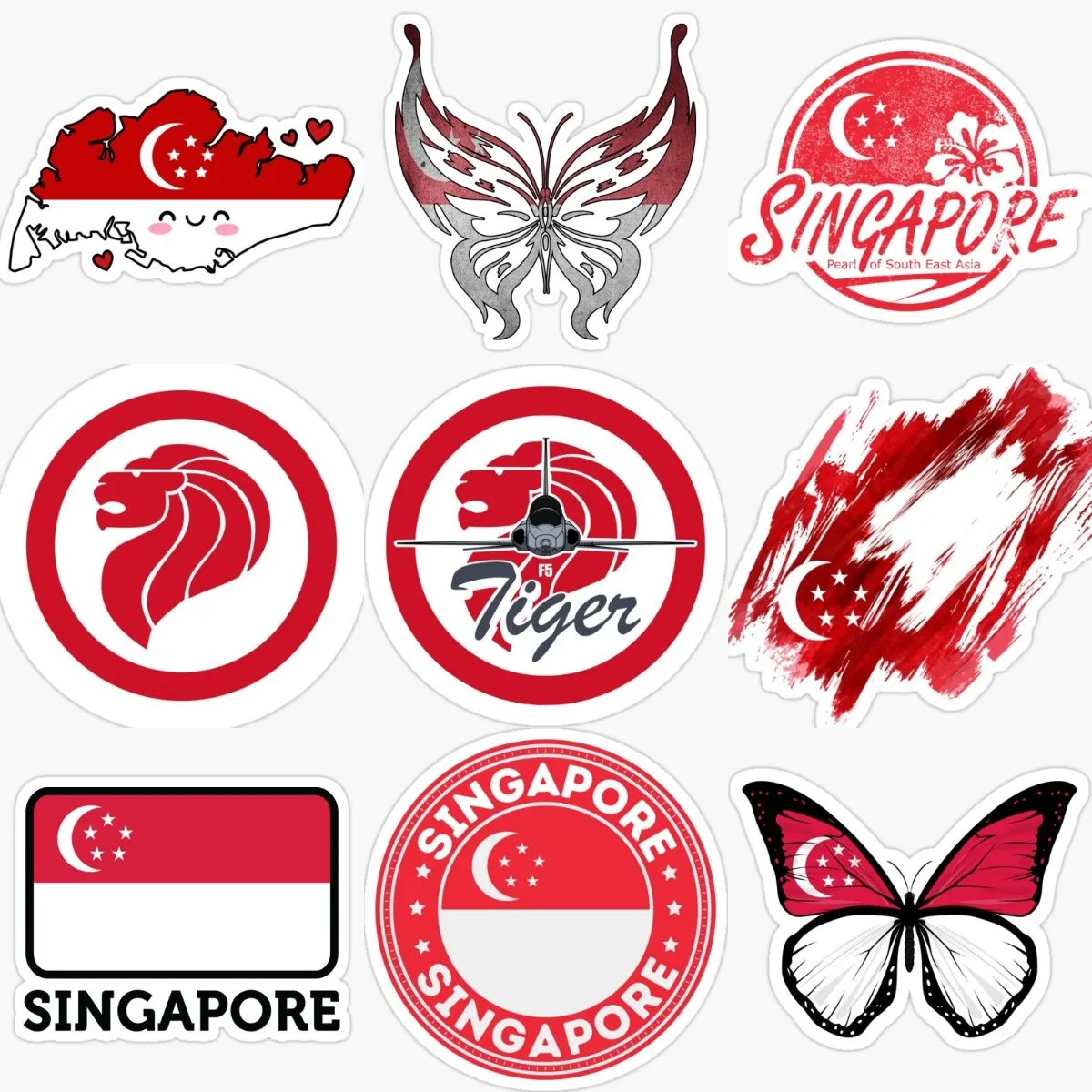 Singapore Flag Map Creative PV - đánh giá và giá Car Accessories Singapore