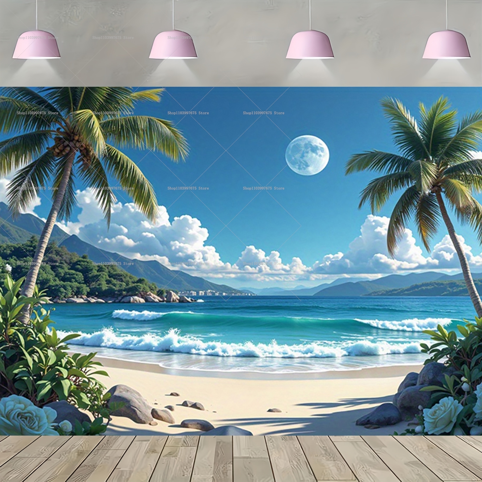 Spring&Summer Tropical Beach S - đánh giá và giá Car Accessories Banner