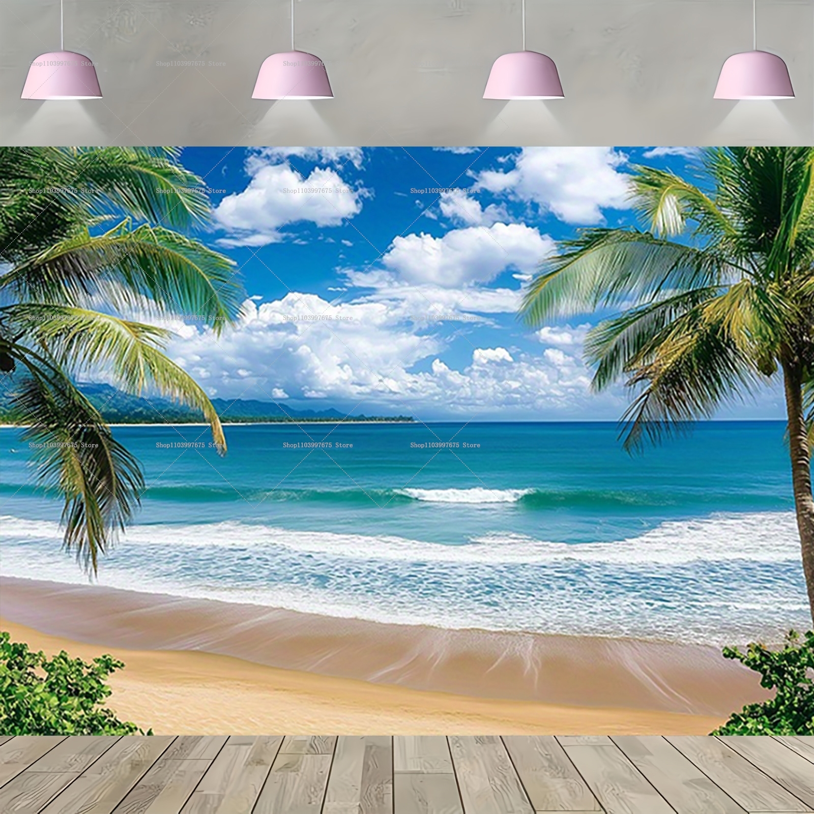 Spring&Summer Tropical Beach S - đánh giá và giá Car Accessories Banner