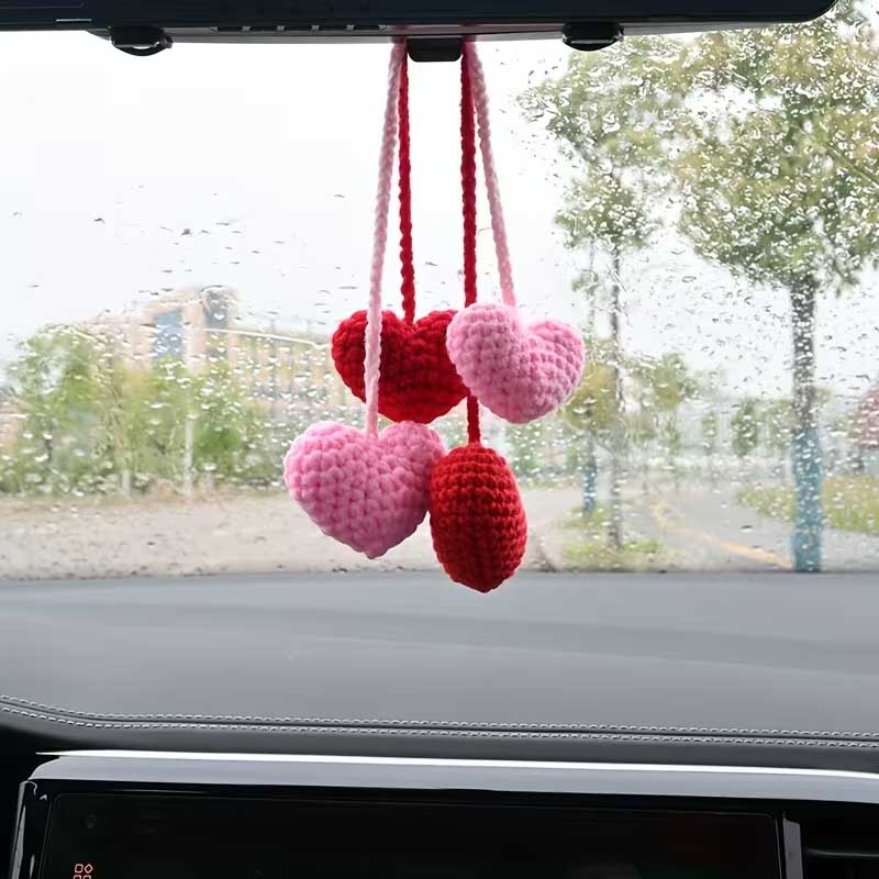1pc handmade crocheted love pe - đánh giá và giá Car Accessories Evil Eye