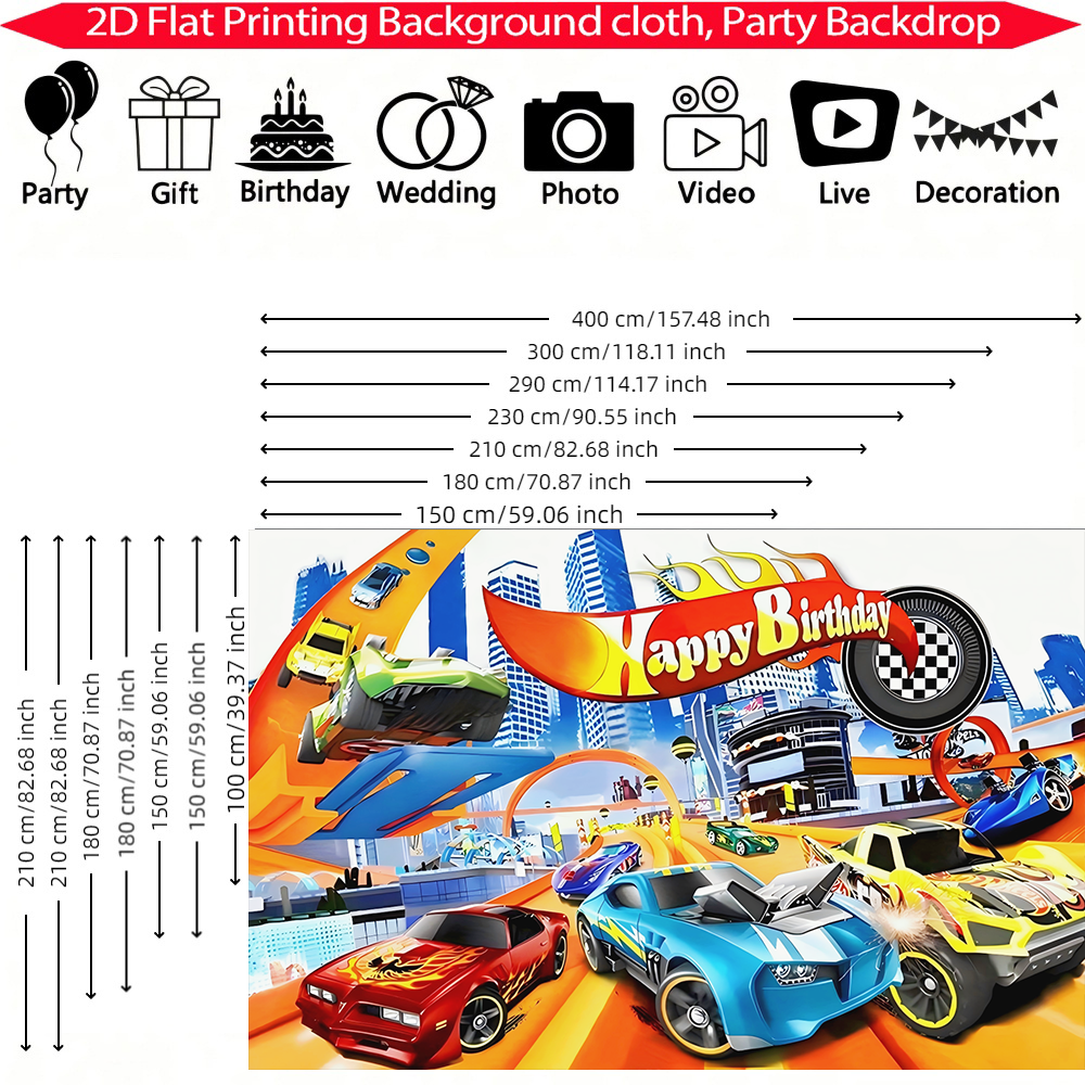 1pc Popular Car Birthday Backg - đánh giá và giá Car Accessories Banner